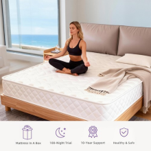 Memory Foam & Spring Mattress 4ft6 Double Bed 190x135cm Thick Medium Firmness