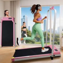 Foldable Under-Desk Treadmill 8KM/H w/Handle Compact Walking Pad Running Machine
