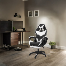 Gaming Chair w/Footrest Headrest Office Computer Recliner Swivel Cushion Leather