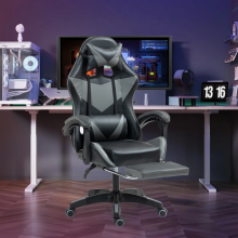 Gaming Chair with Footrest Racing Recliner Swivel Computer Desk Seat Adjustable