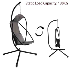 Foldable Garden Hanging Egg Chair w/Stand Outdoor Seat Cloth Swing Hammock Patio