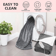 Electric Heat Throw Under Blanket fleece 9 Heat Level Auto-Off Timer Home Office
