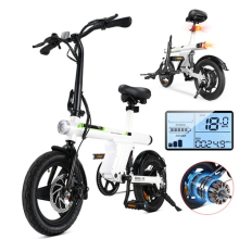 14" Folding Electric Bike for Adults with LCD Display 25KM/H & 45KM Range 120KG