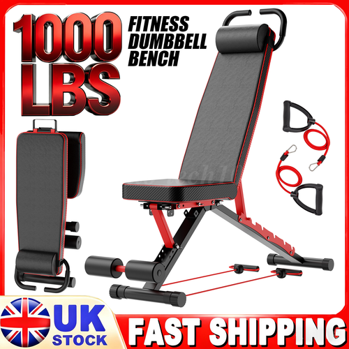 Adjustable Weight Bench Foldable Strength Training Full Body Workout Incline Gym