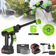 2 Battery Portable Cordless Car High Pressure Washer Jet Water Wash Cleaner Gun~
