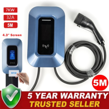 32A 7KW EV Charger Type 2 Electric Car Charging Station Wall Mount Charge Cable