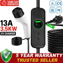 EV Charging Cable Type 2 UK Plug 3 Pin Electric Vehicle Car Charger 13A 3.5kW
