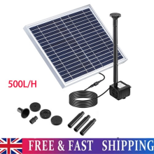 500L/H 12W Panel Solar Power Water Pump Feature Aquarium Fountain Garden Pool~