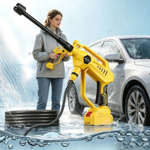 3000W Car High Pressure Washer Jet Water Wash Cleaner Gun 2 Battery UK Plug