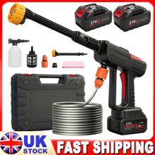 2 Batteries Cordless Car Garden High Pressure Washer Jet Water Wash Cleaner Gun