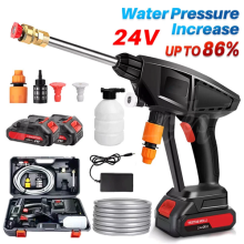 1500W Portable Cordless Car High Pressure Washer Jet Water Wash Cleaner Gun 24V