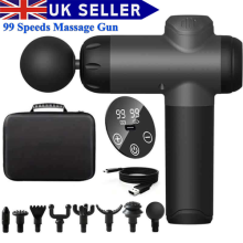 8 Head 99 Speeds Massage Gun LCD Deep Tissue Handheld Muscle Percussion Massager
