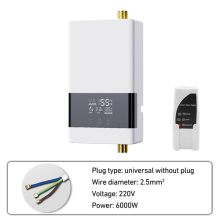 6000W Electric Water Heater Tankless Hot Water Heater Portable Instant Boiler