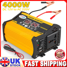 4000W Peak Power Inverter DC 12V to AC 220V 240V Car Converter 2 USB 1 Socket
