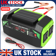 3000W Peak Power Inverter DC 12V to AC 220V LCD Car Converter 4 USB 2 Socket NEW
