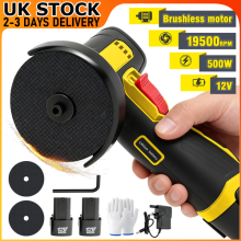 12V Mini Cordless Angle Grinder, Cutting Grinding Sanding Power Tool 2 Batteries