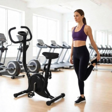 Exercise Bike Adjustable Seat Weight Loss Cardio Trainer Upright Spinning Cycle