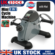 Mini Exercise Bike Pedal Exerciser Arm Leg Cycle Machine Adjustable Resistance