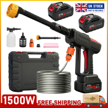 Portable Cordless Car High Pressure Washer Jet Water Wash Cleaner Gun+2 Battery
