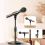 Desktop Table Desk Liftable Mic Microphone Stand Clip Holder Mount Clamp UK 1