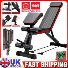 Weight Bench Adjustable Foldable Strength Gym Training Full Body Workout Bench
