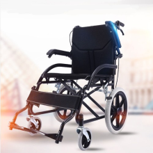 Manual Portable Wheelchair for The Elderly Light Hand Push Foldable Trolley