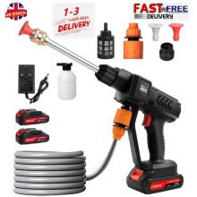 Portable Cordless Car High Pressure Washer Jet Water Wash Cleaner Gun +2 Battery