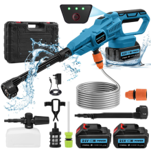 2 Battery Cordless Car High Pressure Washer Jet Water Wash Cleaner Gun Portable