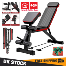 Adjustable Weight Bench Foldable Strength Training Full Body Workout Incline Gym