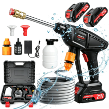2Battery Cordless High Pressure Jet Washer Gun Portable Water Cleaner Car Garden