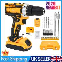 21V Cordless Hammer Drill Set Electric Impact Driver Screwdriver + 2 Battery  UK
