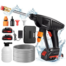 2 Battery Cordless High Pressure Washer Gun Jet Water Wash Portable Car Cleaner