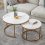 Coffee Tables Set of 2 Round Stacking Sofa Side Tables for Living Room Nesting 1