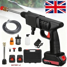Portable Cordless Car High Pressure Washer Jet Water Wash Cleaner Gun+2 Battery