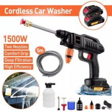 Cordless Car Washer Garden High Power Washer Jet Portable Cleaner Gun +2Battery