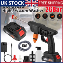 2 Battery Cordless Car High Pressure Washer Jet Portable Water Wash Cleaner Gun