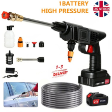 Cleaner Gun Cordless Portable Car High Pressure Washer Jet Water Wash Battery