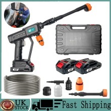 Portable Cordless Car High Pressure Washer Jet Water Wash Cleaner Gun +2 Battery