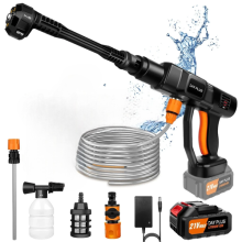 Portable Cordless Car High Pressure Jet Water Wash Cleaner Gun 1-2 Battery