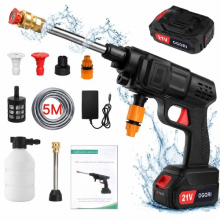High Pressure Portable Cordless Car Jet Washer Gun Water Wash Cleaner w/ Battery
