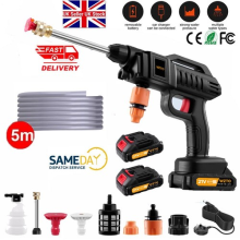 2 Battery Portable Cordless Car High Pressure Washer Jet Water Wash Cleaner Gun