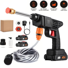 2XBattery Cordless Car High Pressure Washer Jet Water Wash Cleaner Gun Portable