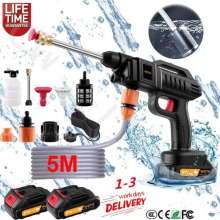 2 Battery Portable Cordless Car High Pressure Washer Jet Water Wash Cleaner Gun