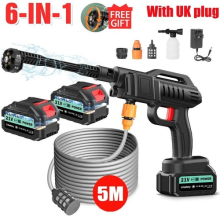 2 Battery Portable Cordless Car High Pressure Washer Jet Water Wash Cleaner Gun