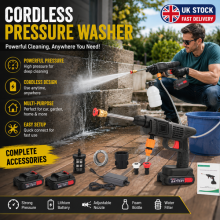 Portable Cordless Car High Pressure Washer Jet Water Wash Cleaner Gun+2 Battery