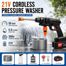 W/ Battery Portable Cordless Car High Pressure Washer Jet Water Wash Cleaner Gun