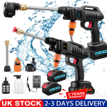2 Battery Portable Cordless Car High Pressure Washer Jet Water Wash Cleaner Gun