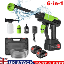 2 Battery Portable Cordless Car High Pressure Washer Jet Water Wash Cleaner Gun