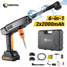 Cleaner Gun Portable Cordless Car High Pressure Washer Jet Water Wash 2 Battery
