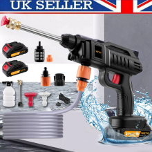 2 Battery Portable Cordless Car High Pressure Water Wash Cleaner Gun Washer Jet